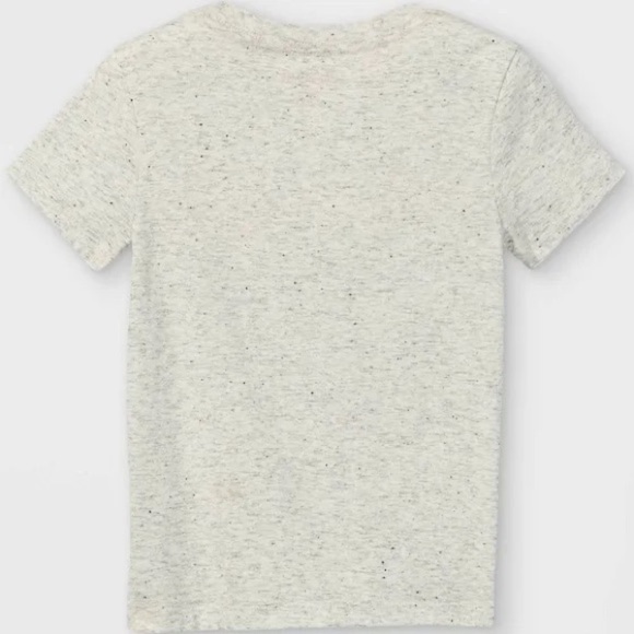 Cat & Jack Toddler Boys Size 3T Gray Rainbow Striped Pocket Short Sleeve T-Shirt - Picture 2 of 3